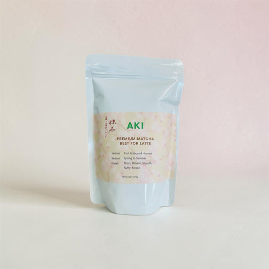 AKI Premium Matcha for Lattes — First & Second Harvest, 250 g