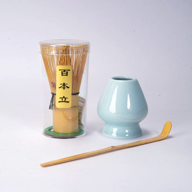 Daily Matcha Set - Whisk White Stand, Chasen & Scoop Set