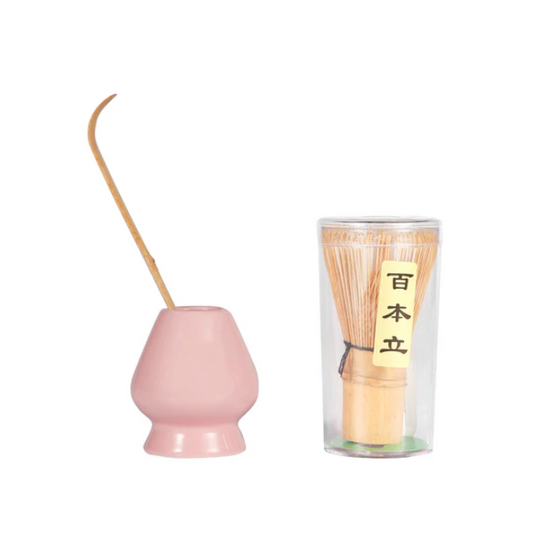 Matcha Whisk White Stand, Chasen & Scoop Set