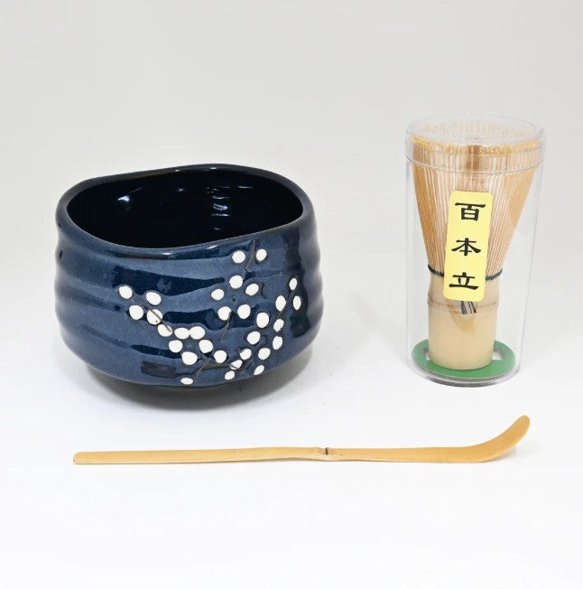Matcha Bowl Set — 21oz with Whisk & Tea Spoon, Sakura Design