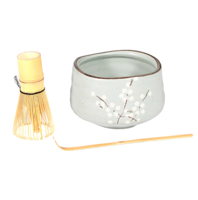 Matcha Bowl Set — 21oz with Whisk & Tea Spoon, Sakura Design