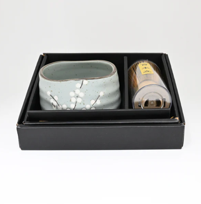 Matcha Bowl Set — 21oz with Whisk & Tea Spoon, Sakura Design