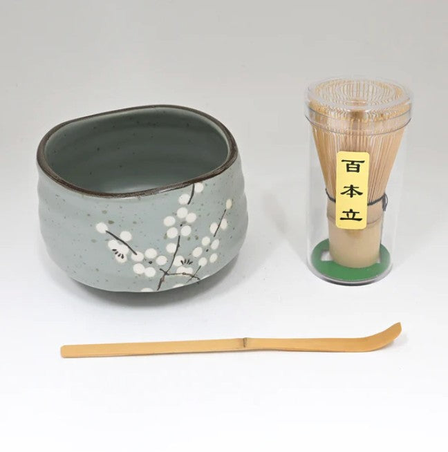 Matcha Bowl Set — 21oz with Whisk & Tea Spoon, Sakura Design