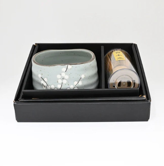 Matcha Bowl Set — 21oz with Whisk & Tea Spoon, Sakura Design