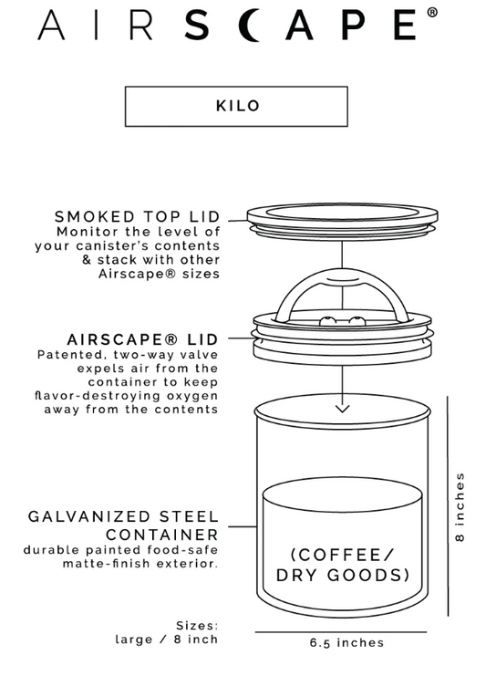 Airscape® Kilo Canvas Airtight Canister