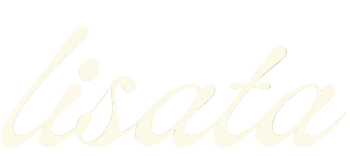 White 'lisata' logo on a green background
