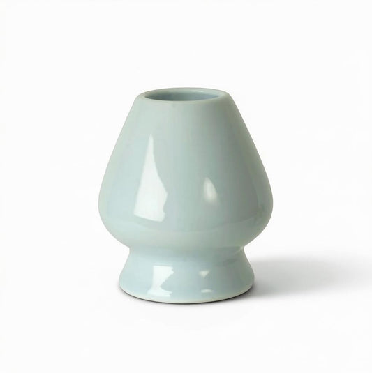 LISATA MATCHA white porcelain whisk holder for drying bamboo chasen to maintain shape and extend tool life