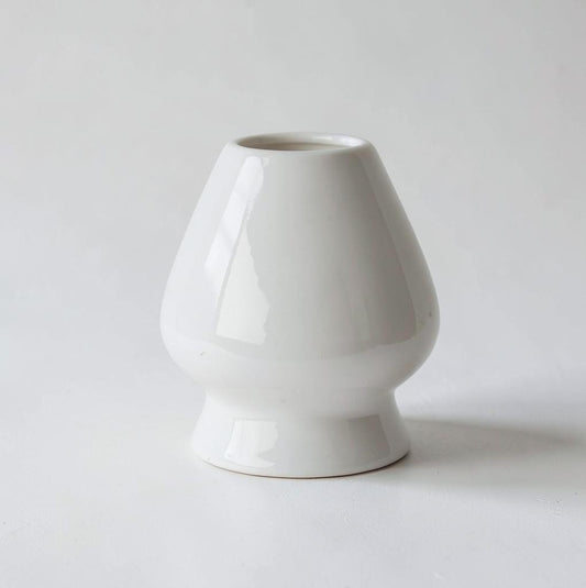 LISATA MATCHA white porcelain whisk holder for drying bamboo chasen to maintain shape and extend lifespan